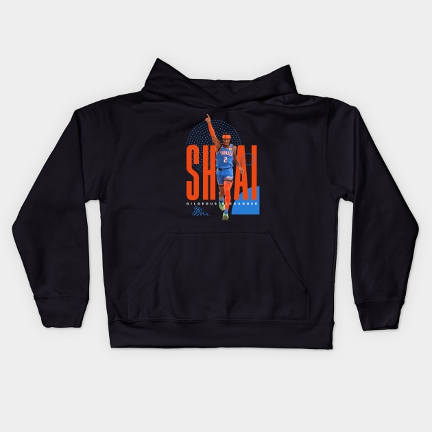 Shai Gilgeous-Alexander Kids Hoodie by Juantamad